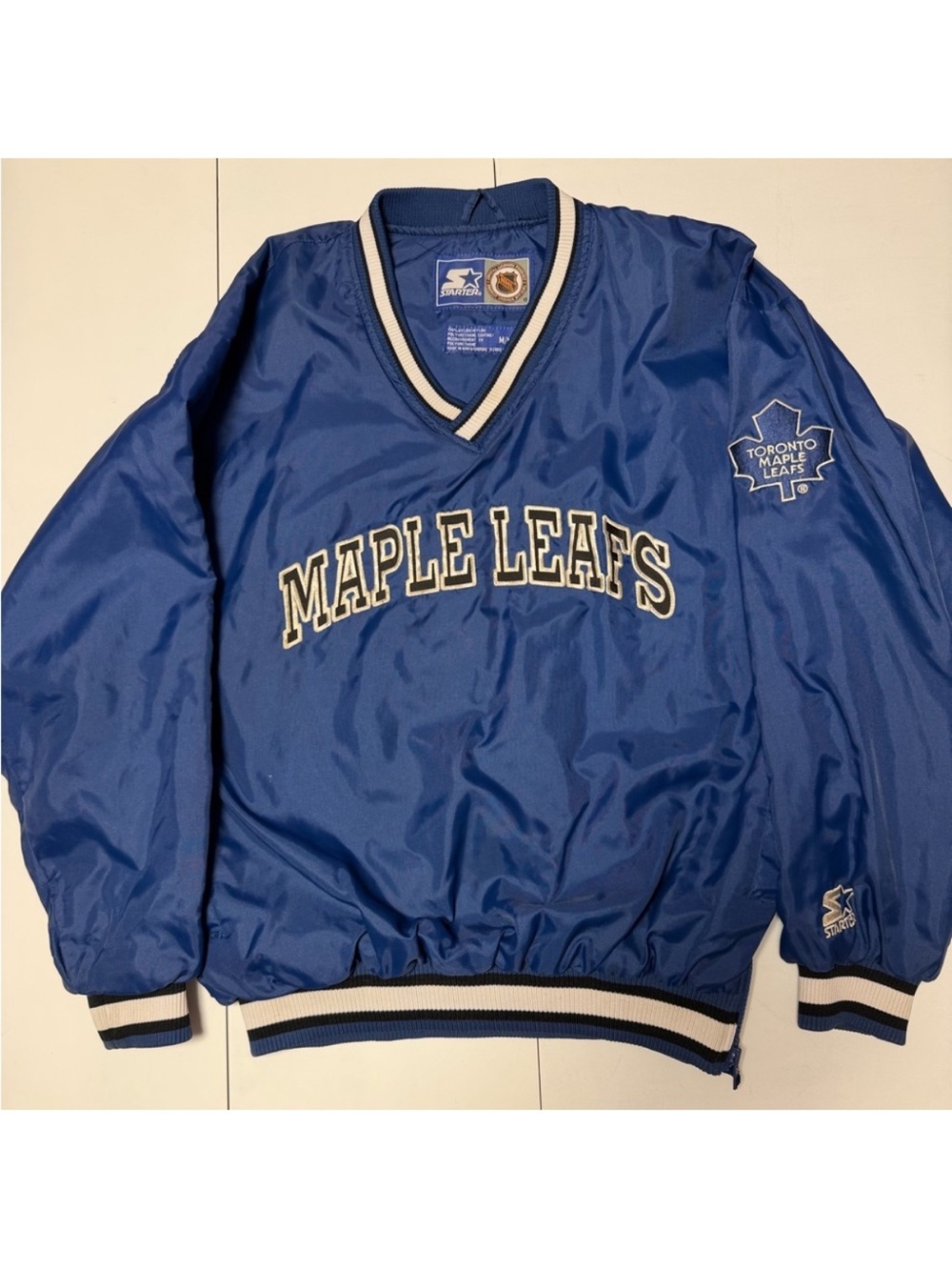 Vintage STARTER Toronto Maple Leafs Pullover Jacket